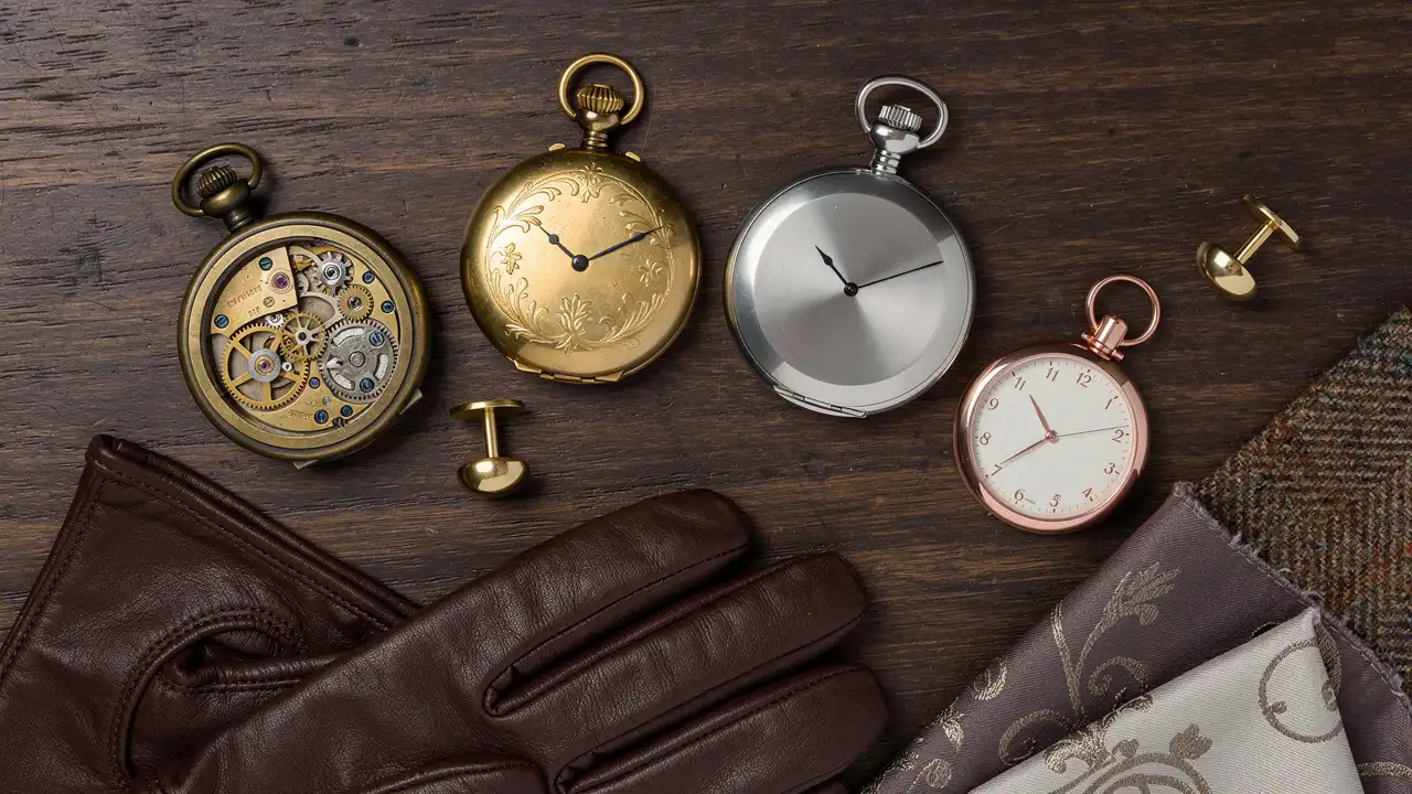 Collection de montres à gousset de différents styles et finitions