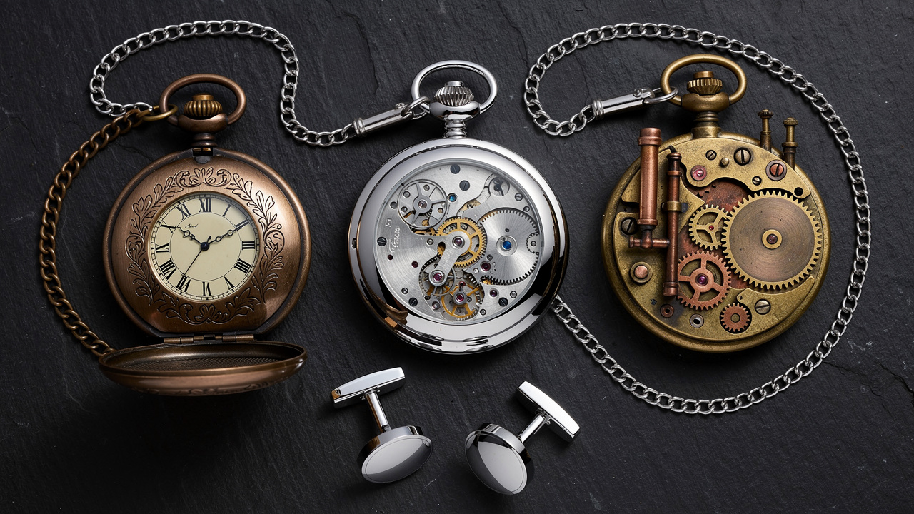 Collections de montres à gousset mécanique vintage et steampunk