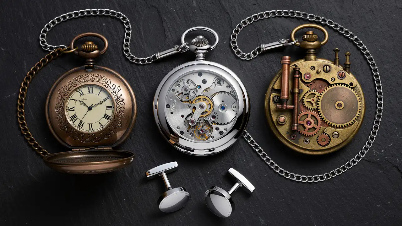 Collections de montres à gousset mécanique vintage et steampunk