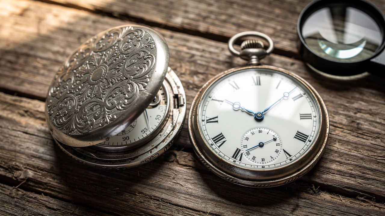 Comparaison montre savonnette et Lépine côte à côte