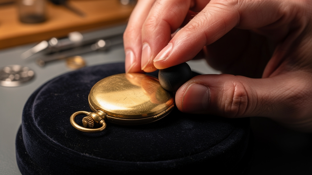 Boule de friction utilisée pour dévisser le fond d'une montre