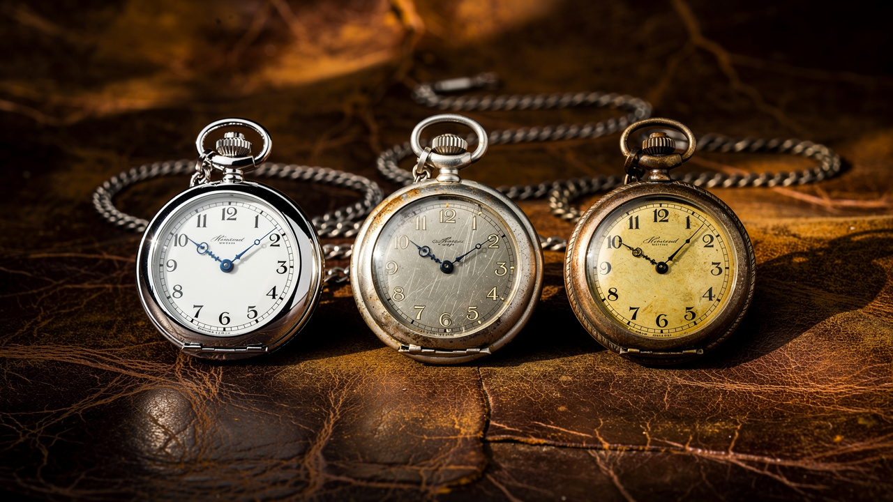 Trois montres à gousset en différents états de conservation