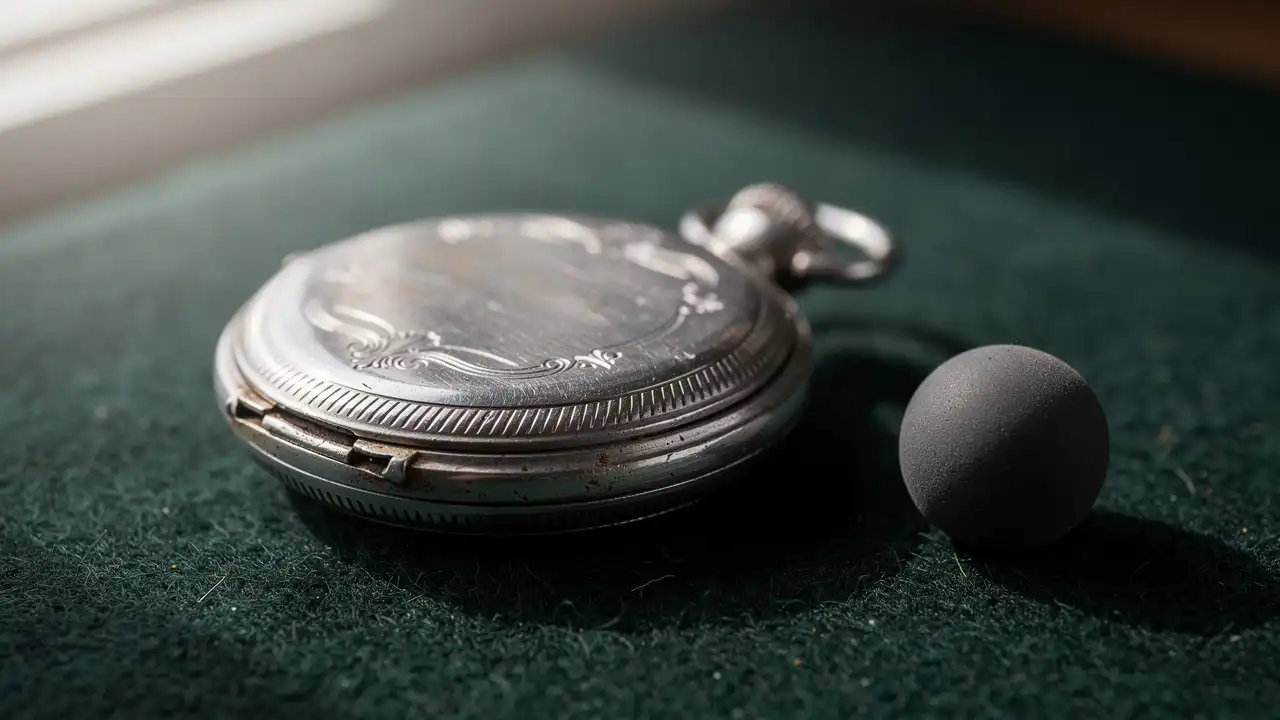 Fond vissé d'une montre à gousset avec boule de friction