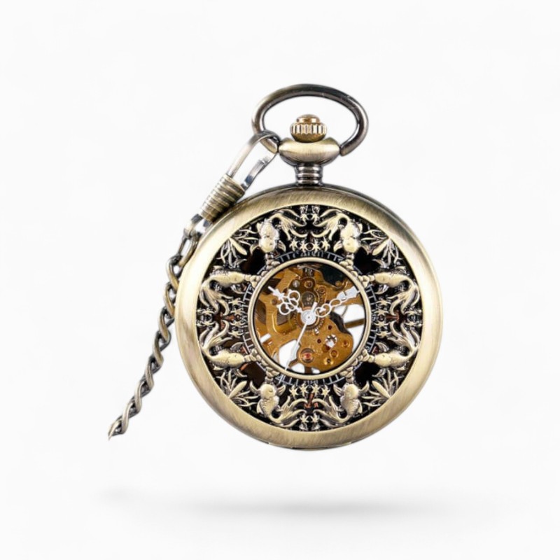 Montre à Gousset Mécanique Carpe Koï | La Montre à Gousset