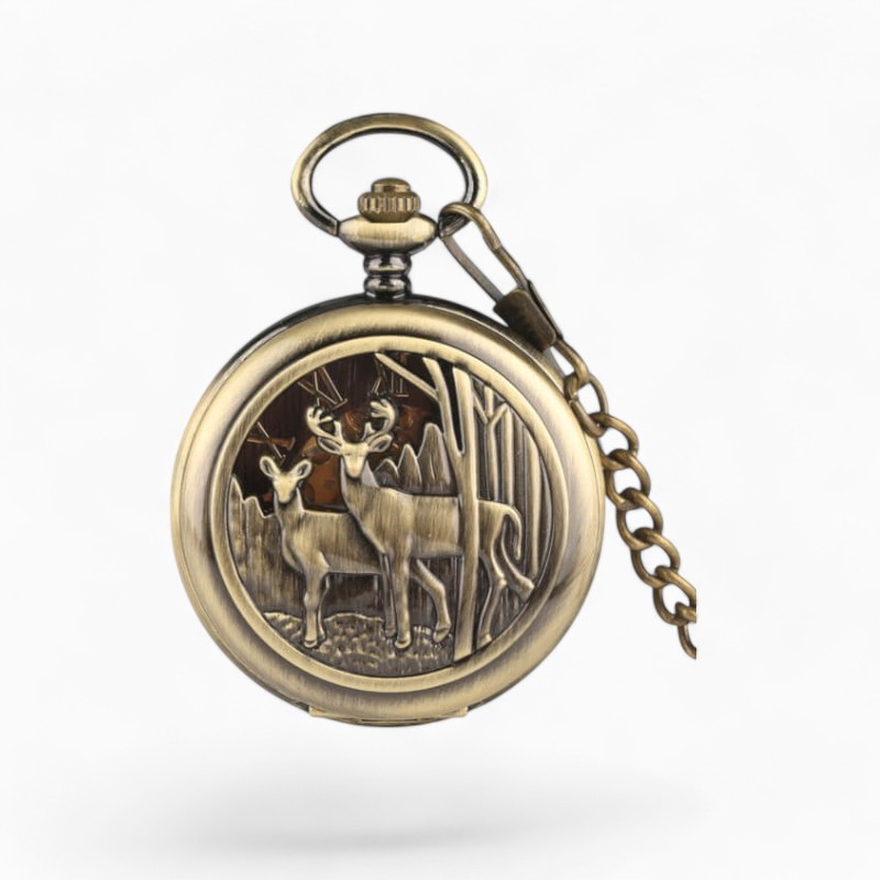 Montre à Gousset Mécanique Cerf & Biche | La Montre à Gousset