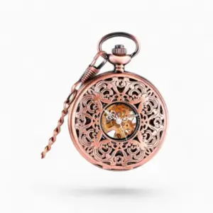 Montre à Gousset Mécanique Motifs Floraux