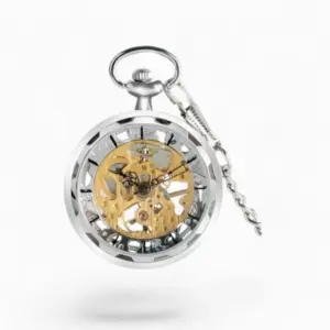 Montre à Gousset Skeleton Argentée | La Montre à Gousset