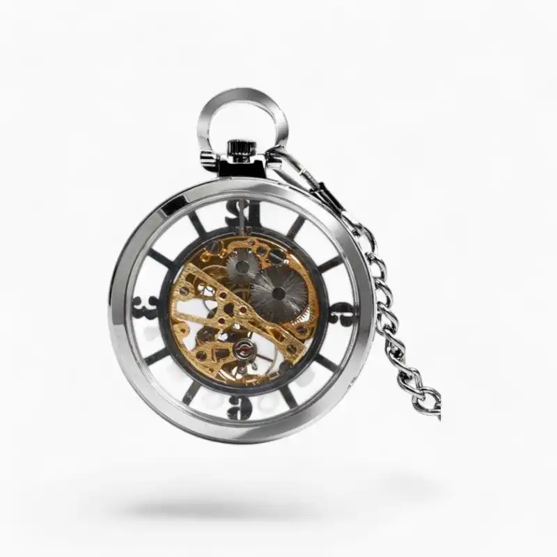 Montre à Gousset Mécanique skeleton Creuse Arrière