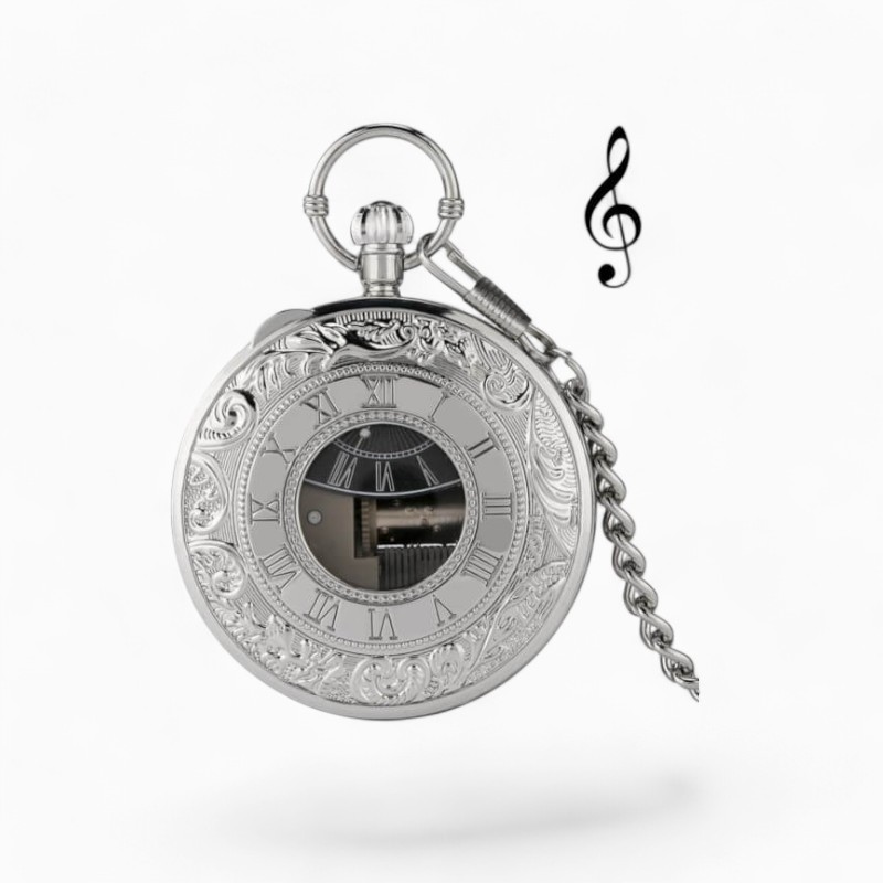 Montre à gousset musicale le lac des cygnes