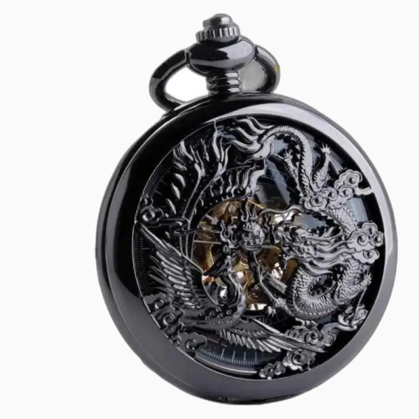 Montre à Gousset Steampunk Erbium Gravée – vue 5