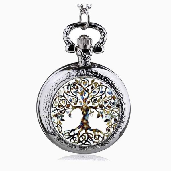 Montre Collier Arbre de Vie Argentée – vue 1