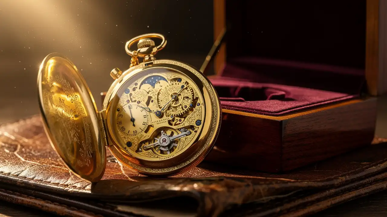 Montre à gousset de haute horlogerie avec complications rares