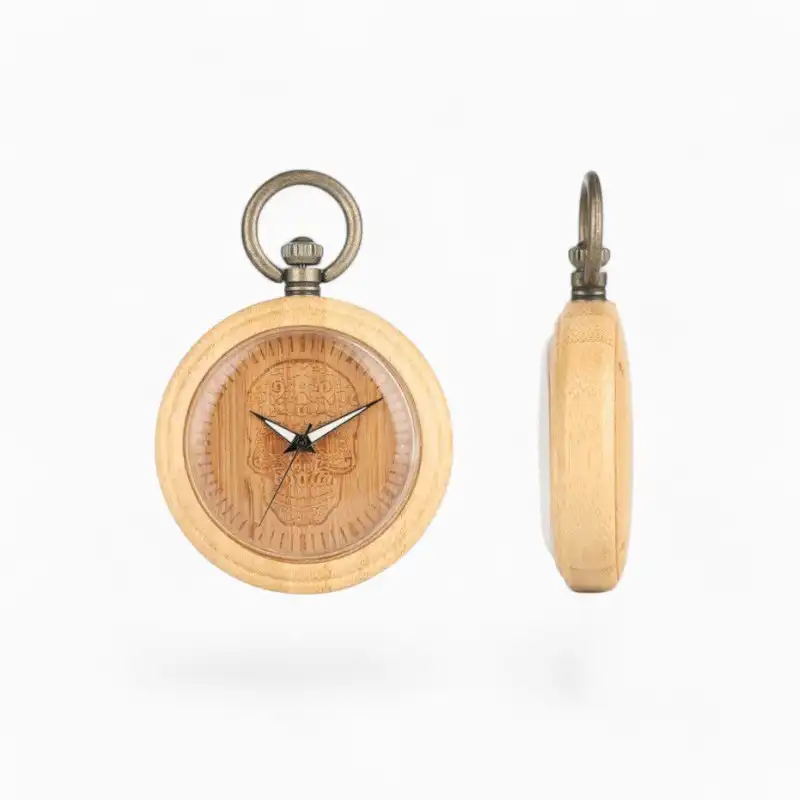 Montre de poche Crane Mexicain Bois | La Montre à Gousset