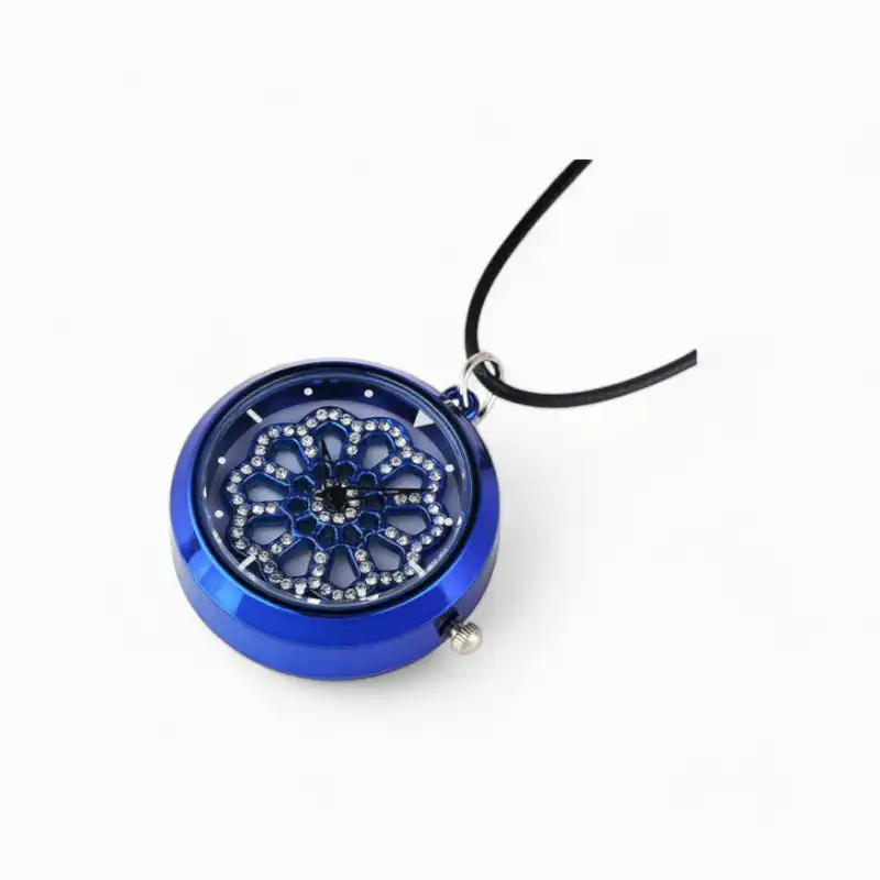 Montre Gousset Femme Pendentif Bleu