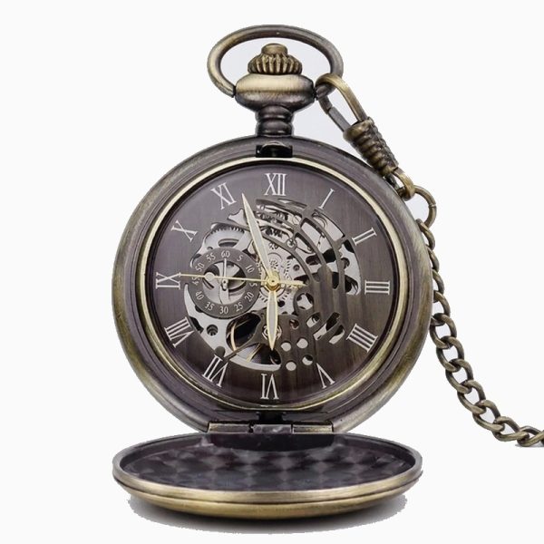 Montre à Gousset Mécanique Chasseur Bronze Or – couleur Bronze