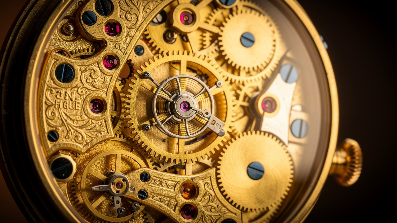 Mouvement mécanique à tourbillon d'une montre à gousset