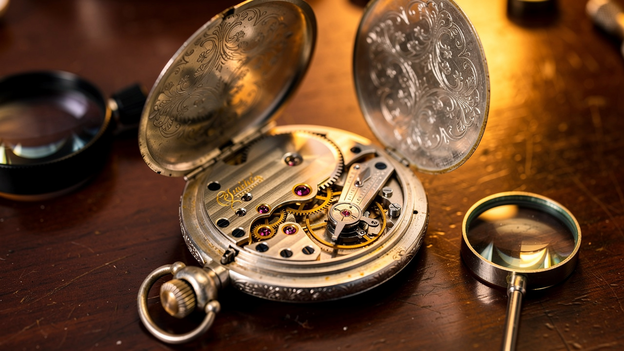 Mouvement horloger avec rubis montre gousset valeur expertisée