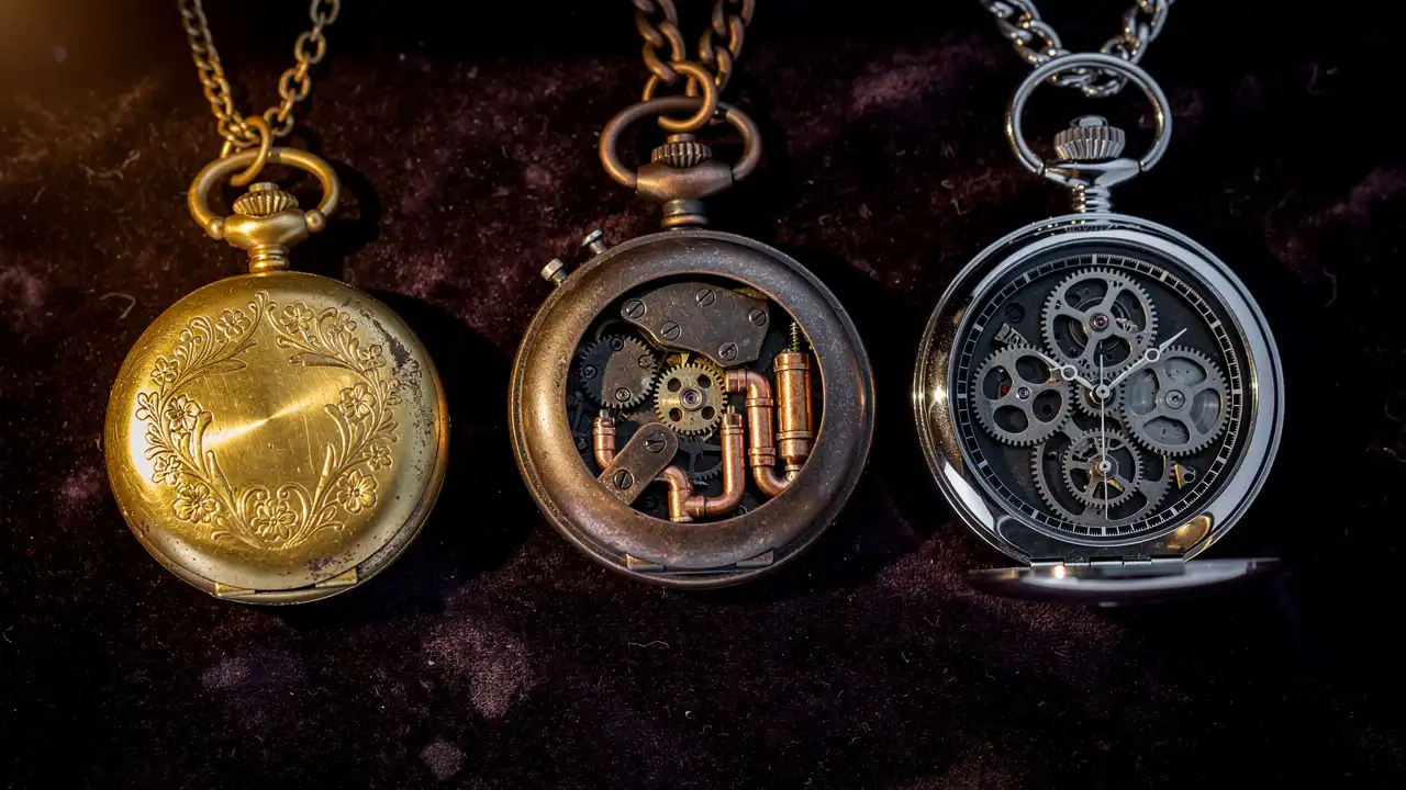 Styles vintage, steampunk et squelette de montres à gousset