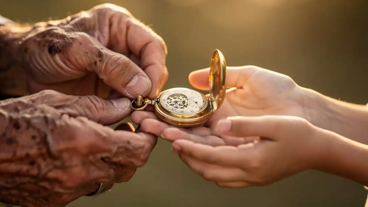 Transmission d'une montre à gousset entre générations