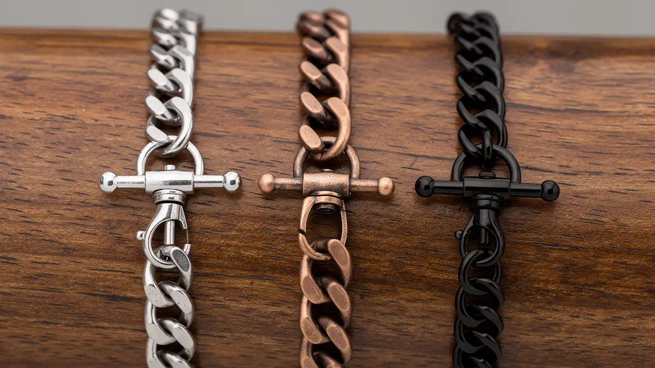 Différents types de chaînes pour montre à gousset